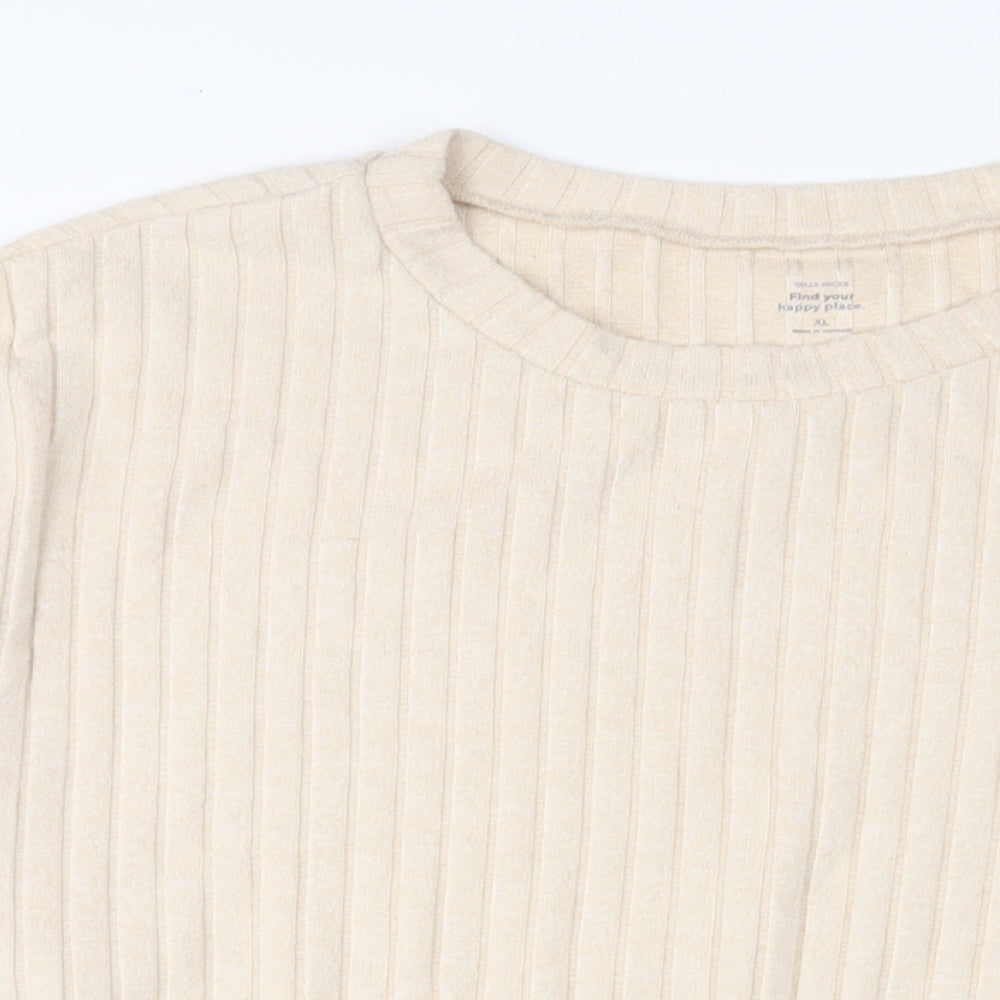 Womens UK Size XL Gilly Hicks Beige Pullover Sweatshirt