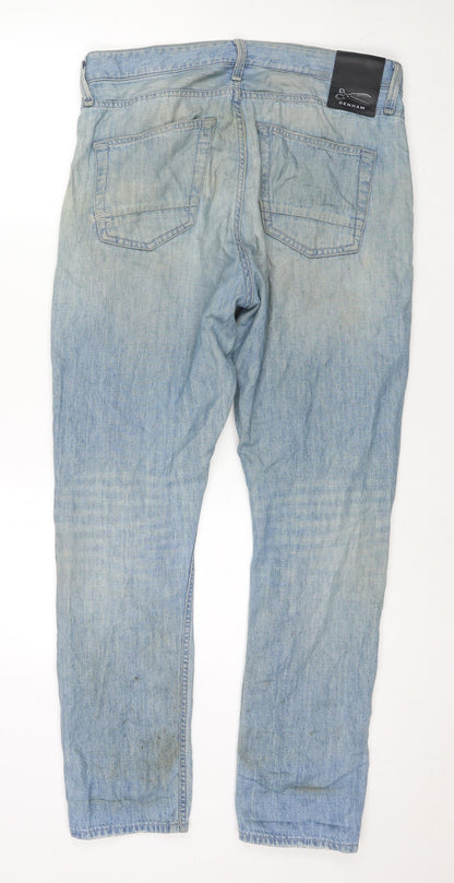 Osaka Womens Blue Cotton Straight Jeans Size 31 in L30 in Regular Zip