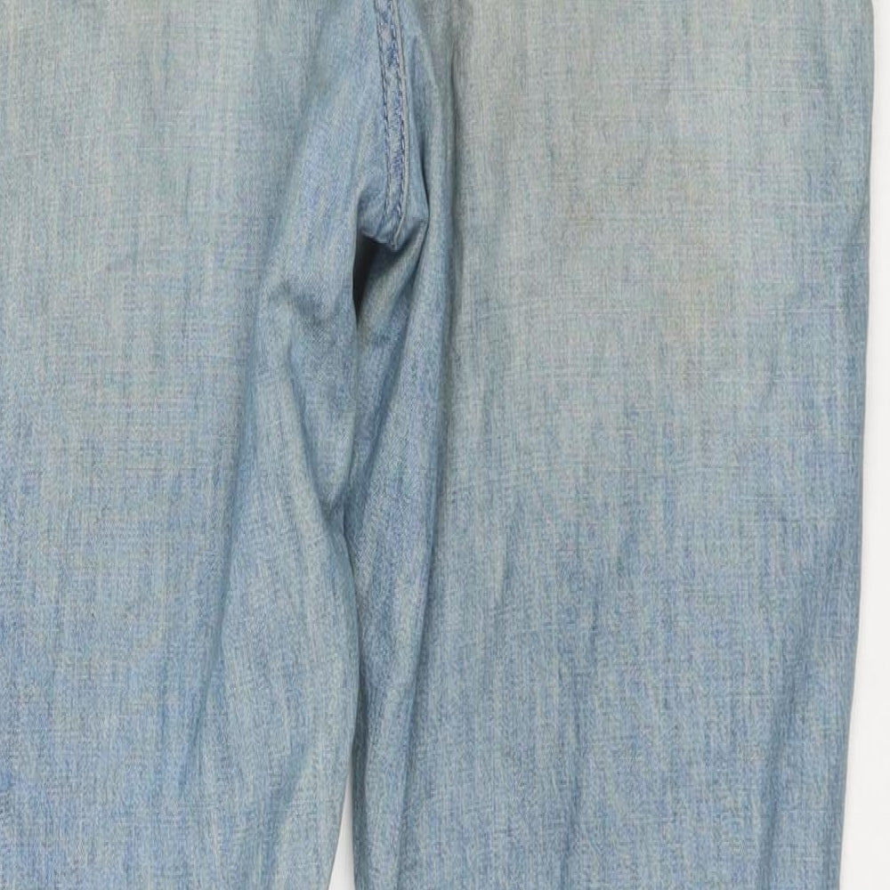 Osaka Womens Blue Cotton Straight Jeans Size 31 in L30 in Regular Zip