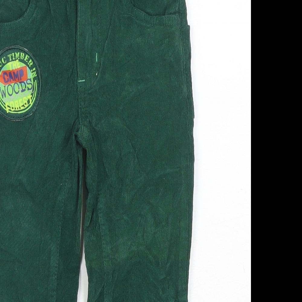 tuc tuc Girls Green Cotton Chino Trousers Size 4 Years Regular Zip