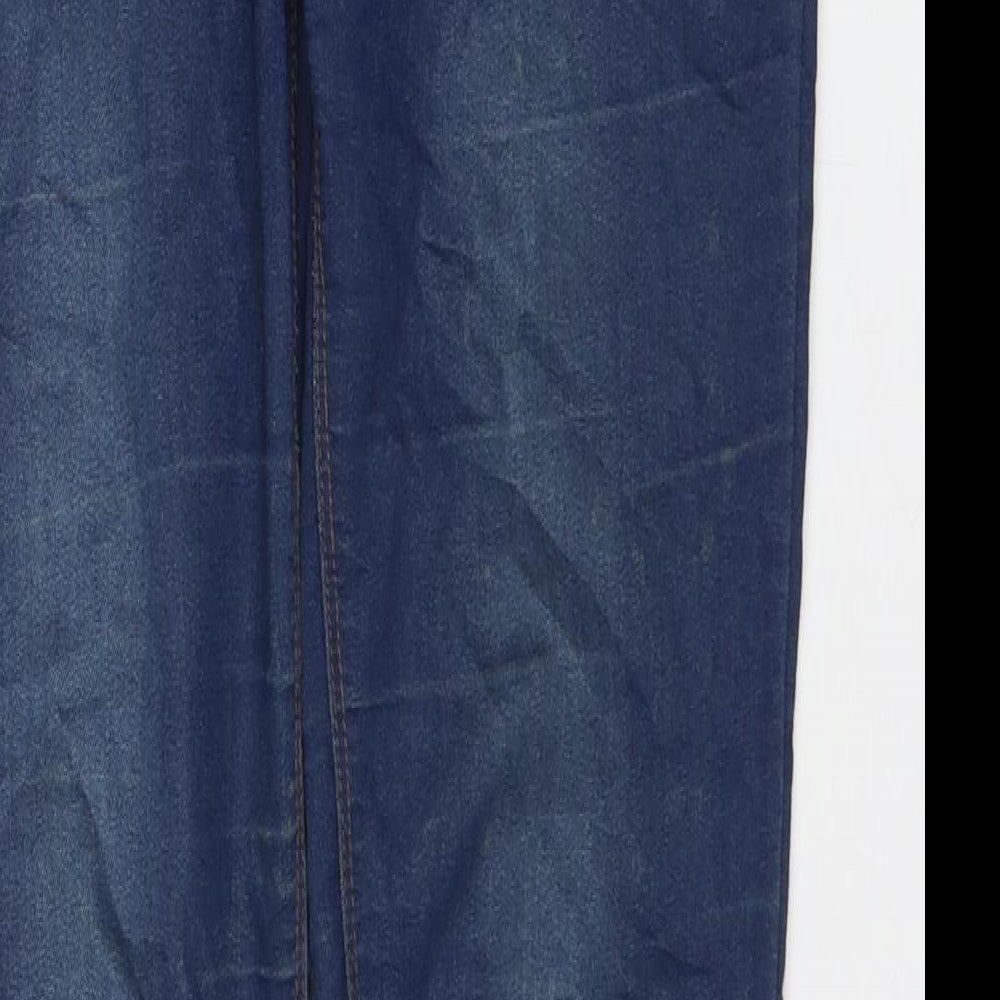 Denim & Co. Womens Blue Cotton Skinny Jeans Size 10 L32 in Regular Zip