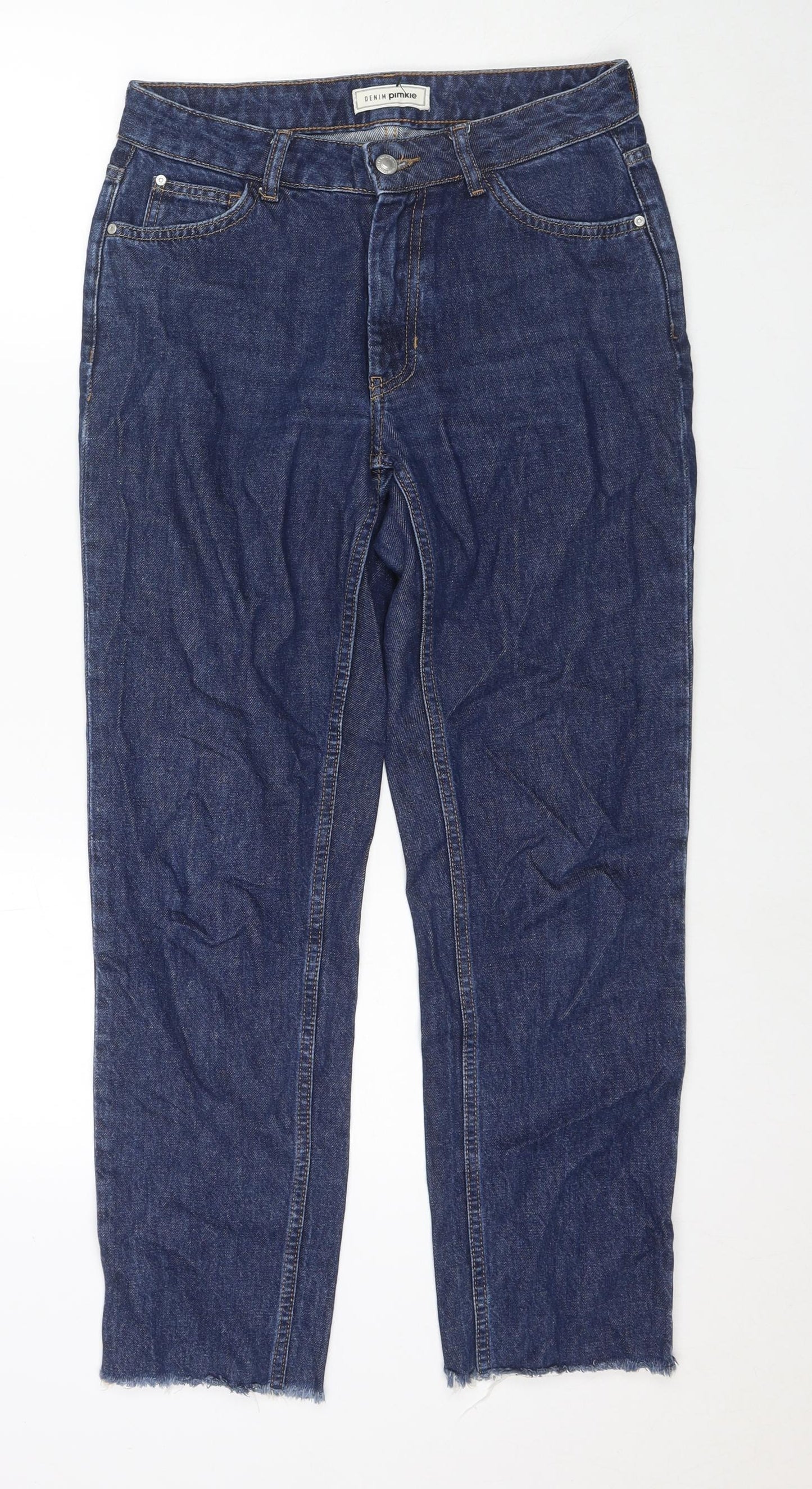 Womens UK Size 8 Pimkie Regular Fit Straight Blue Jeans
