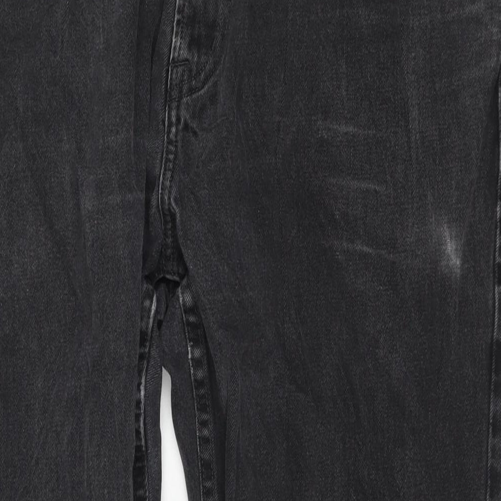 Matalan Womens Grey Cotton Straight Jeans Size 40 in L27 in Regular Zip