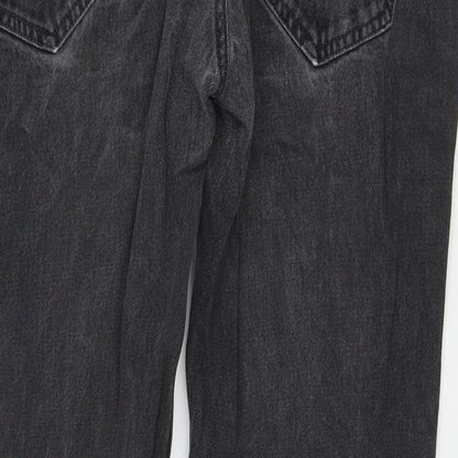 Matalan Womens Grey Cotton Straight Jeans Size 40 in L27 in Regular Zip