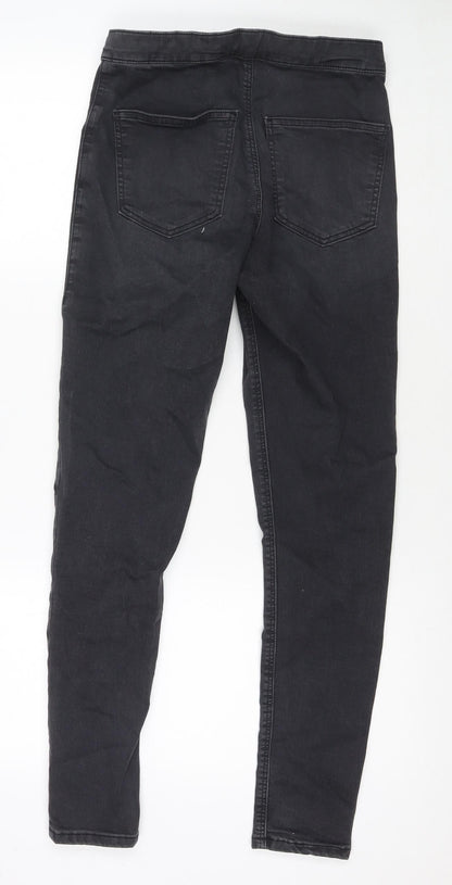 Topshop Womens Black Cotton Skinny Jeans Size 30 in L32 in Regular Zip