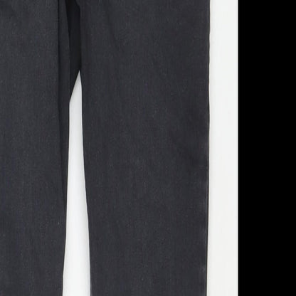 Topshop Womens Black Cotton Skinny Jeans Size 30 in L32 in Regular Zip