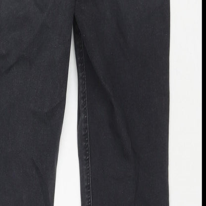 Topshop Womens Black Cotton Skinny Jeans Size 30 in L32 in Regular Zip