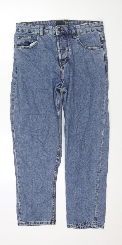 House of Denim Womens Blue Cotton Straight Jeans Size 30 in L30 in Regular Zip