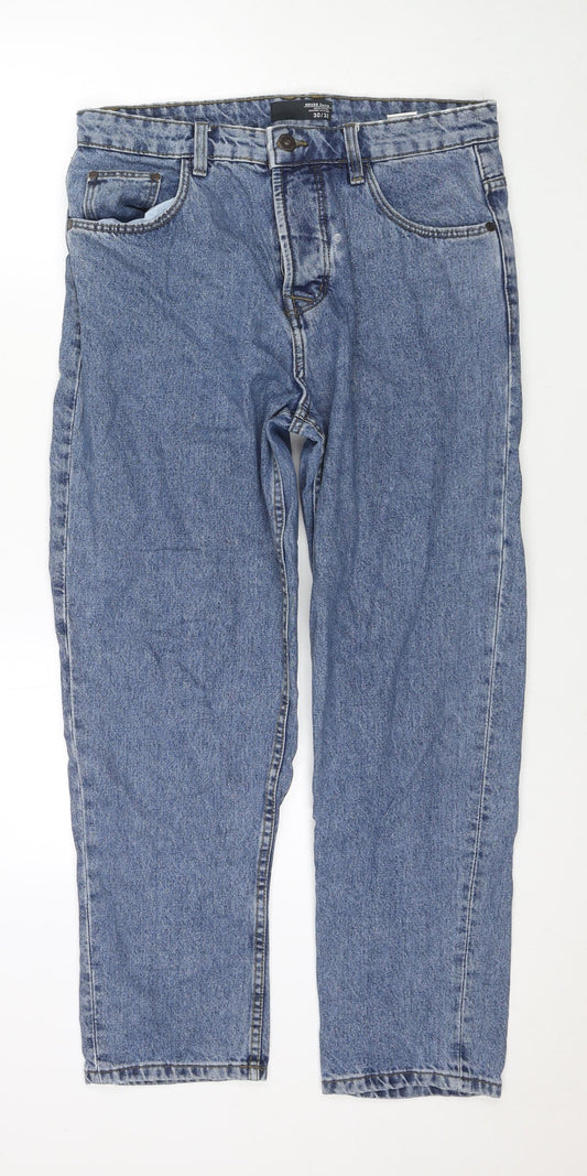 House of Denim Womens Blue Cotton Straight Jeans Size 30 in L30 in Regular Zip