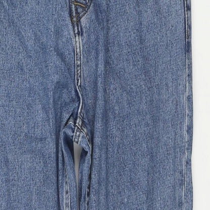 House of Denim Womens Blue Cotton Straight Jeans Size 30 in L30 in Regular Zip