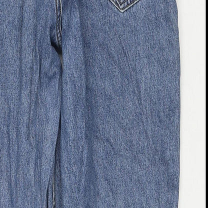 House of Denim Womens Blue Cotton Straight Jeans Size 30 in L30 in Regular Zip
