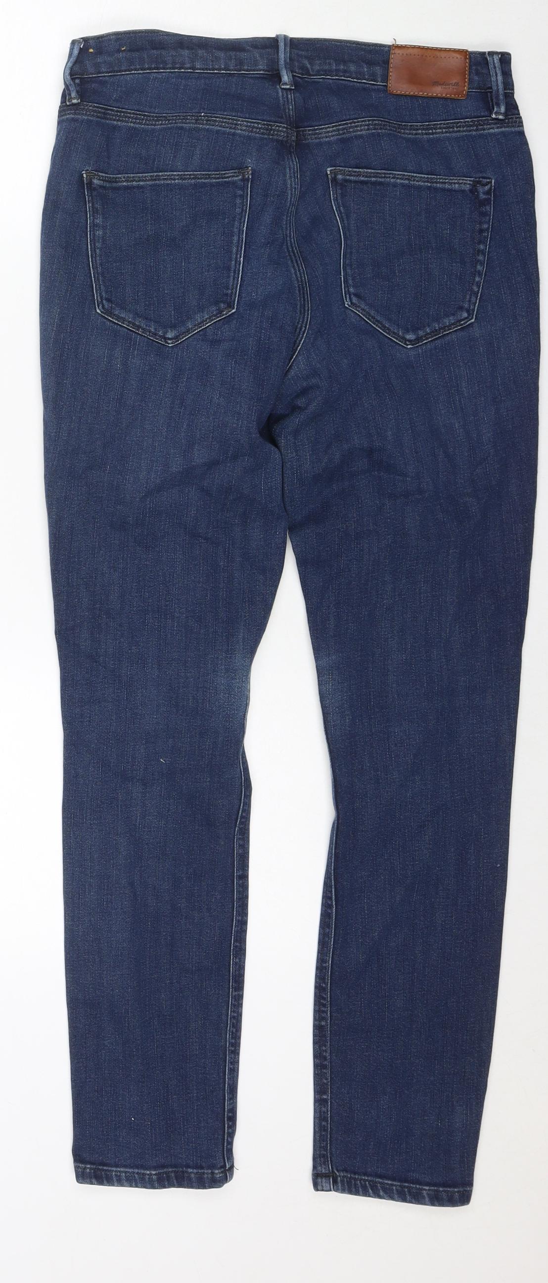 Madewell Womens Blue Cotton Skinny Jeans Size 28 in L28 in Regular Zip