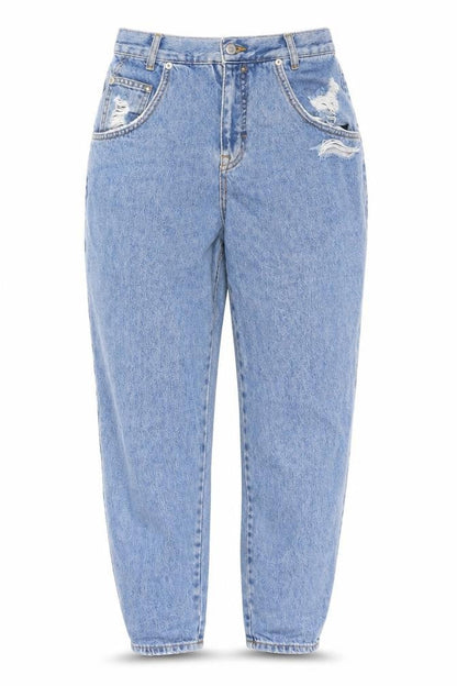 Womens UK Size 8 Pull&Bear Regular Fit Mom Blue Jeans