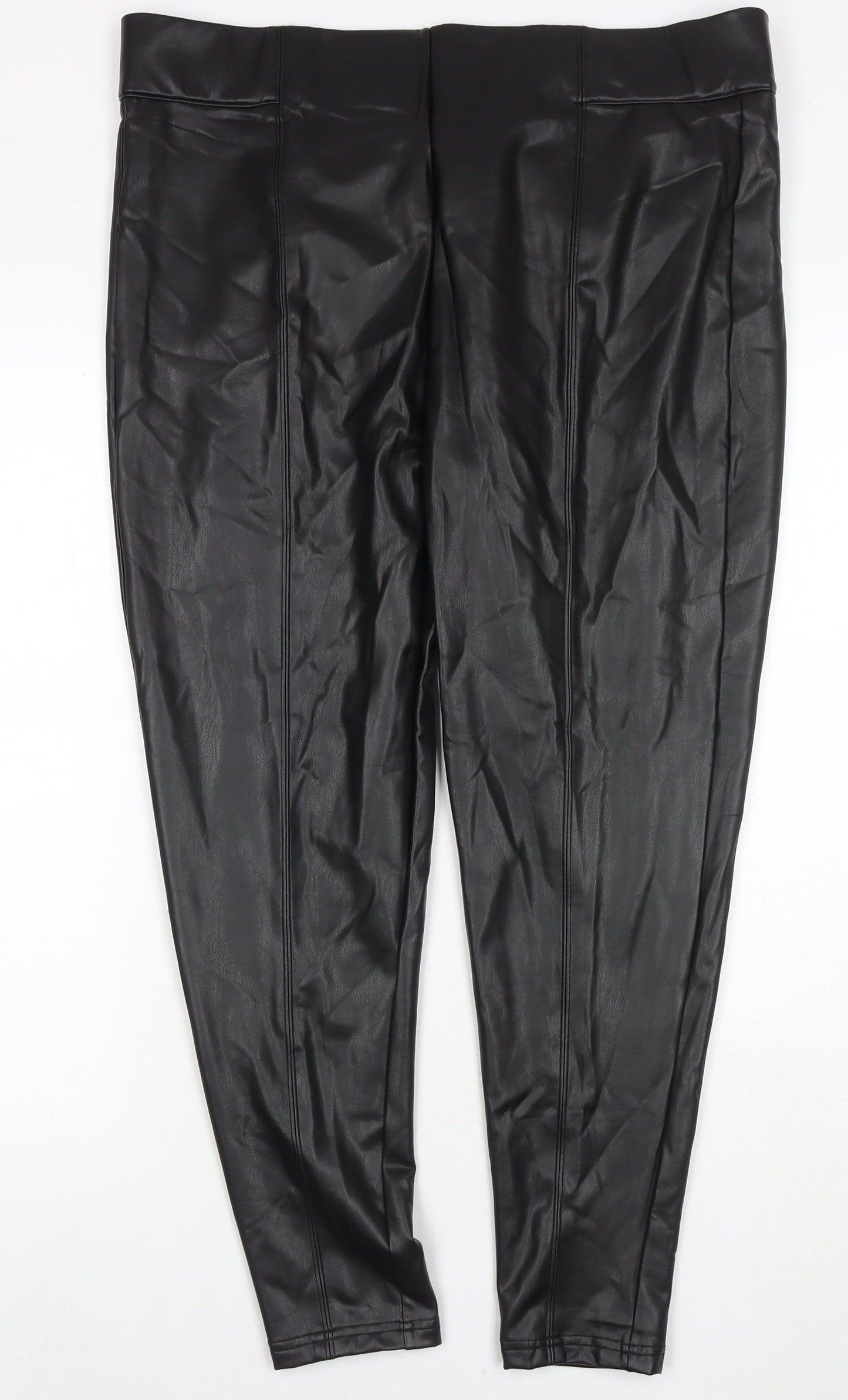 Womens UK Size 20 Marks and Spencer Regular Fit Pedal Pusher Black Trousers