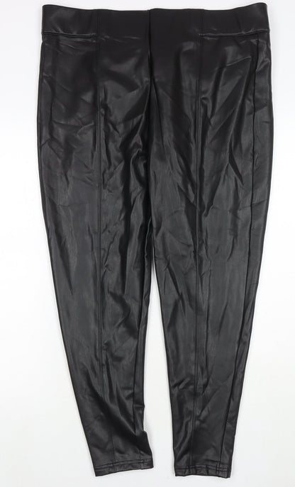 Womens UK Size 20 Marks and Spencer Regular Fit Pedal Pusher Black Trousers