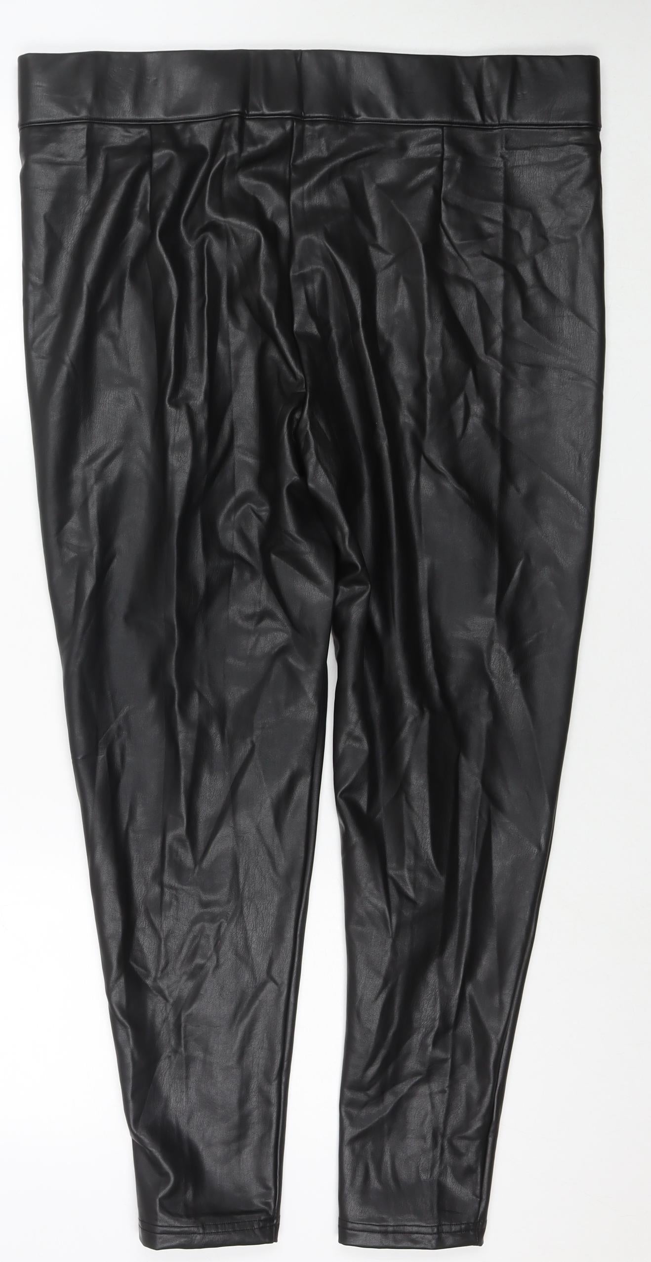 Womens UK Size 20 Marks and Spencer Regular Fit Pedal Pusher Black Trousers