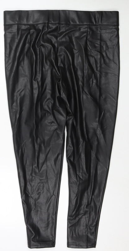 Womens UK Size 20 Marks and Spencer Regular Fit Pedal Pusher Black Trousers
