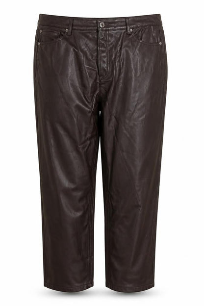 Womens UK Size 20 Marks and Spencer Regular Fit Pedal Pusher Brown Trousers