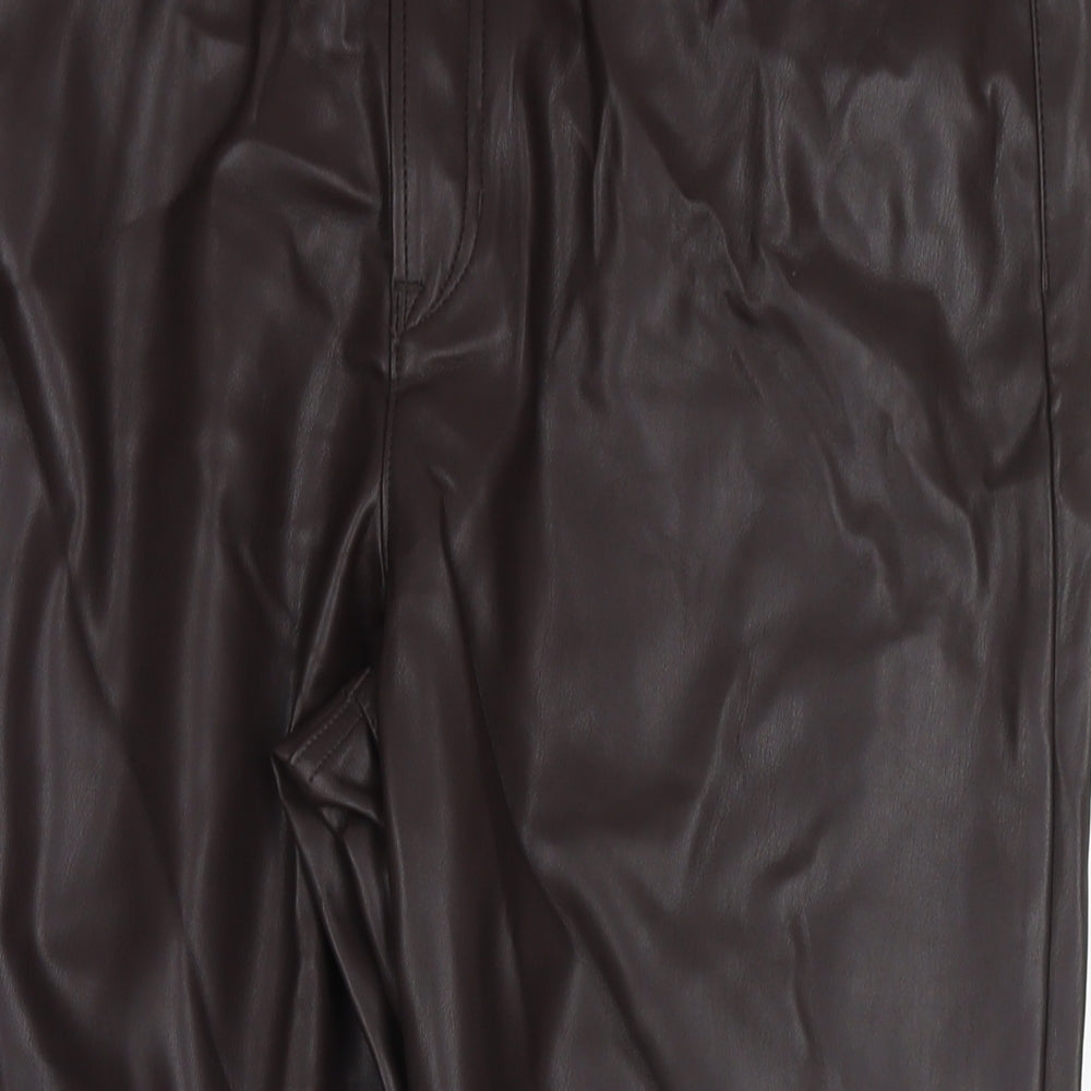 Womens UK Size 20 Marks and Spencer Regular Fit Pedal Pusher Brown Trousers