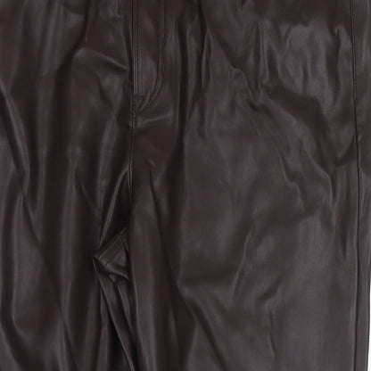 Womens UK Size 20 Marks and Spencer Regular Fit Pedal Pusher Brown Trousers