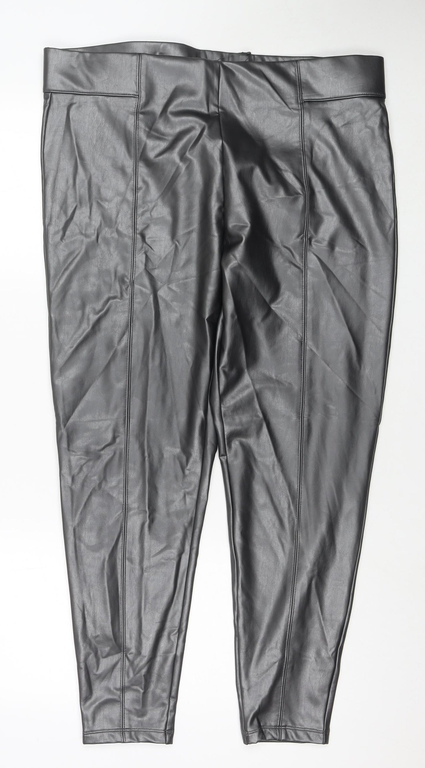 Womens UK Size 20 Marks and Spencer Regular Fit Pedal Pusher Black Trousers