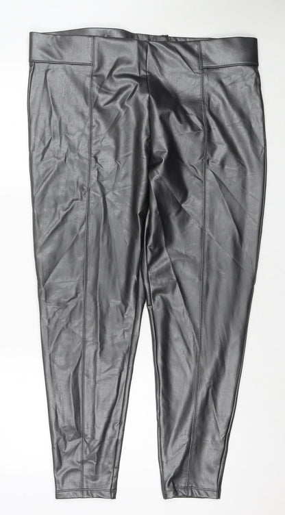 Womens UK Size 20 Marks and Spencer Regular Fit Pedal Pusher Black Trousers