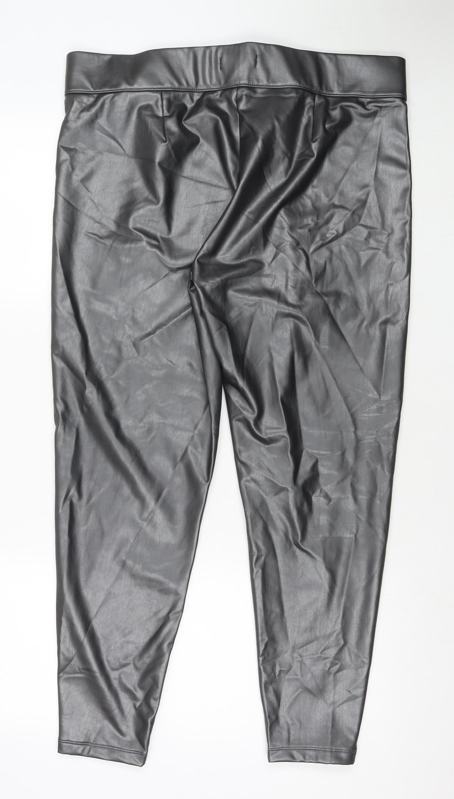 Womens UK Size 20 Marks and Spencer Regular Fit Pedal Pusher Black Trousers