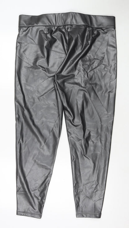 Womens UK Size 20 Marks and Spencer Regular Fit Pedal Pusher Black Trousers