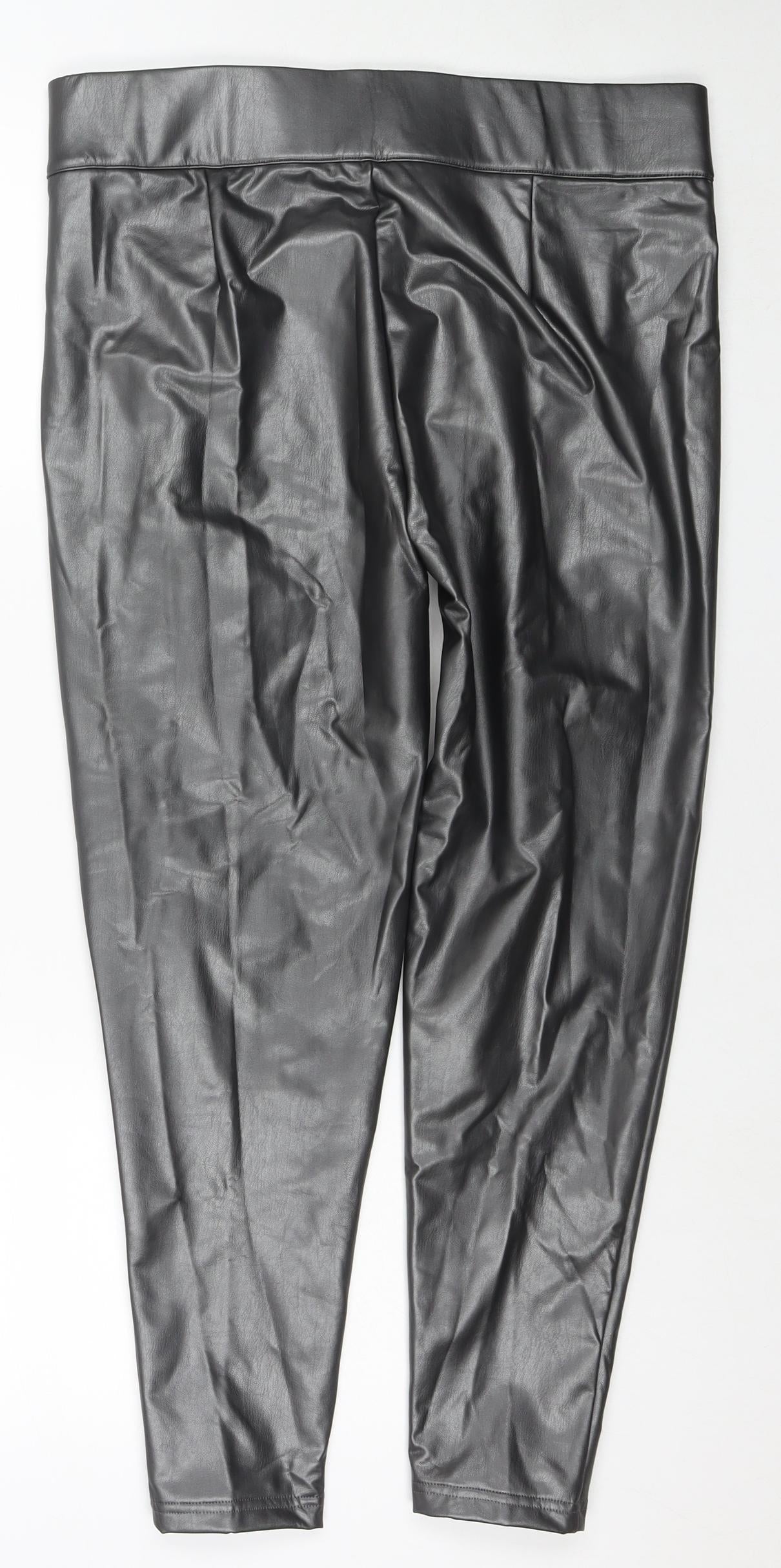 Womens UK Size 16 Marks and Spencer Regular Fit Pedal Pusher Black Trousers