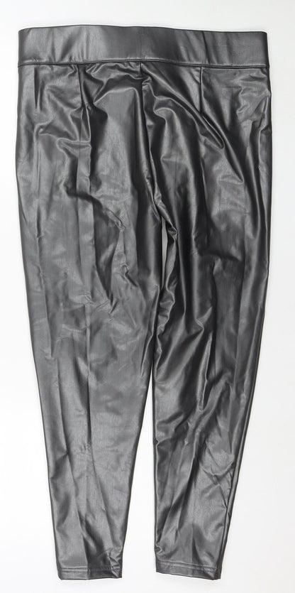 Womens UK Size 16 Marks and Spencer Regular Fit Pedal Pusher Black Trousers