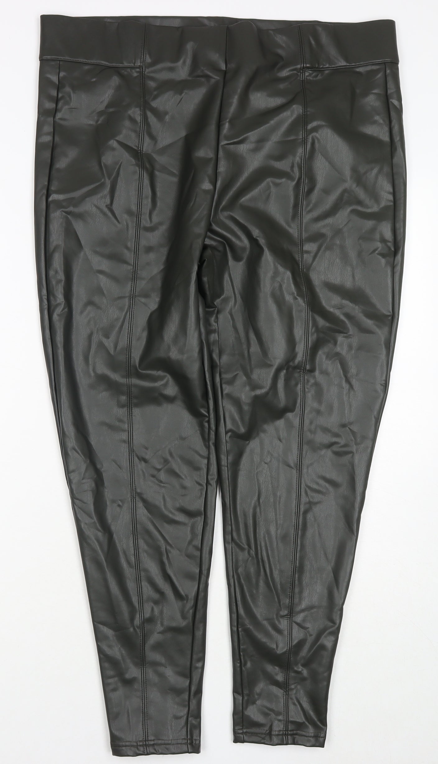 Womens UK Size 20 Marks and Spencer Regular Fit Pedal Pusher Black Trousers