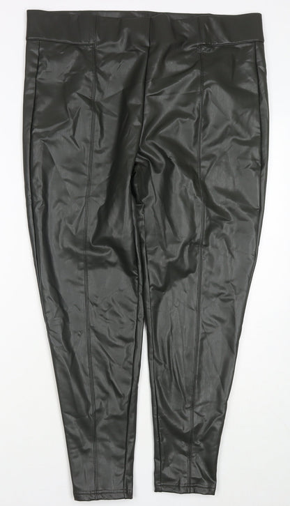 Womens UK Size 20 Marks and Spencer Regular Fit Pedal Pusher Black Trousers