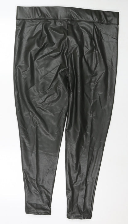 Womens UK Size 20 Marks and Spencer Regular Fit Pedal Pusher Black Trousers