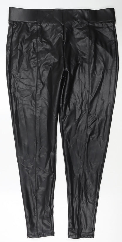 Womens UK Size 20 Marks and Spencer Regular Fit Pedal Pusher Black Trousers