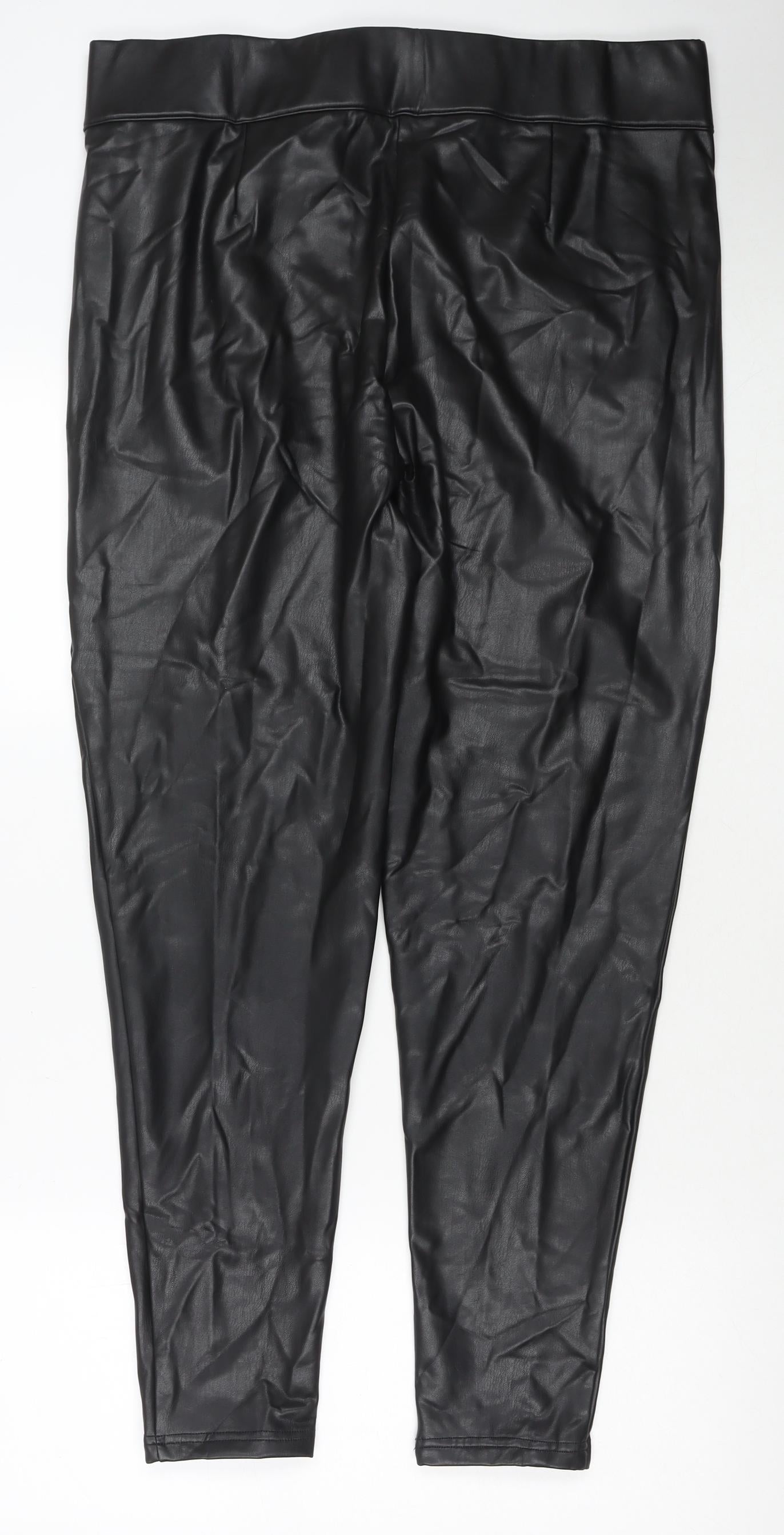 Womens UK Size 20 Marks and Spencer Regular Fit Pedal Pusher Black Trousers