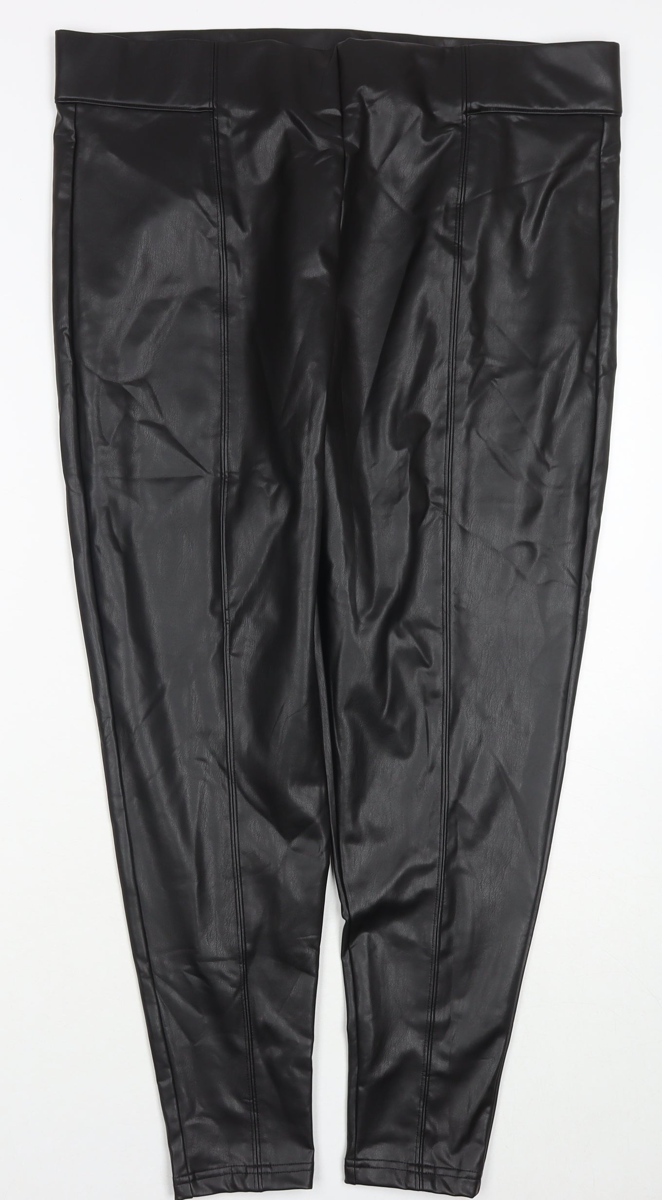 Womens UK Size 18 Marks and Spencer Regular Fit Pedal Pusher Black Trousers