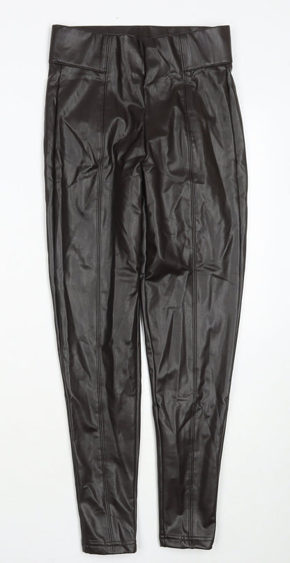 Womens UK Size 8 Marks and Spencer Regular Fit Pedal Pusher Brown Trousers