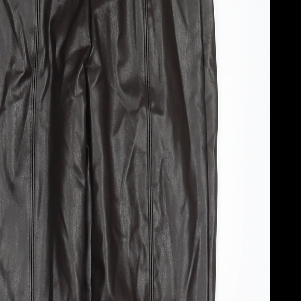 Womens UK Size 8 Marks and Spencer Regular Fit Pedal Pusher Brown Trousers