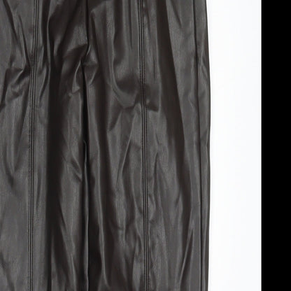 Womens UK Size 8 Marks and Spencer Regular Fit Pedal Pusher Brown Trousers