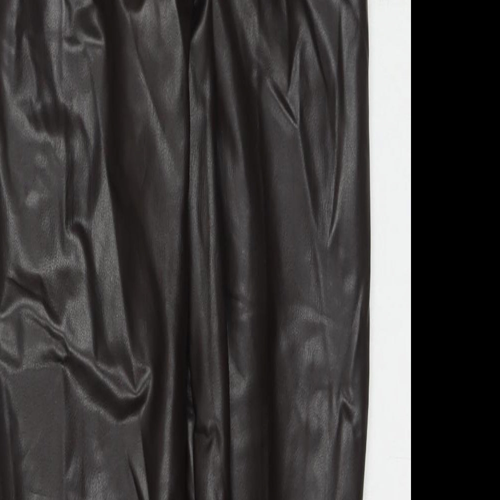 Womens UK Size 8 Marks and Spencer Regular Fit Pedal Pusher Brown Trousers