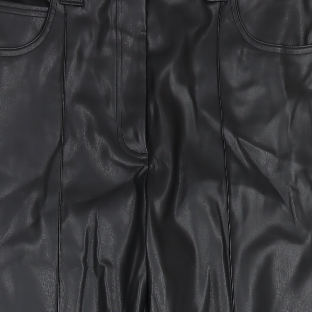 Womens UK Size 16 Marks and Spencer Regular Fit Cropped Black Trousers