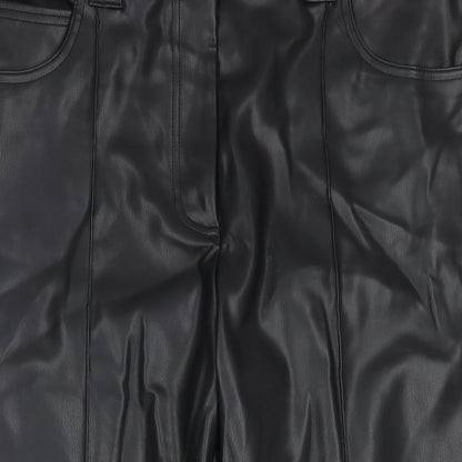 Womens UK Size 16 Marks and Spencer Regular Fit Cropped Black Trousers