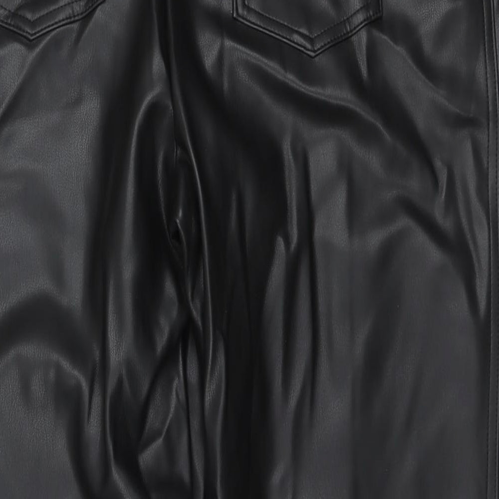 Womens UK Size 16 Marks and Spencer Regular Fit Cropped Black Trousers
