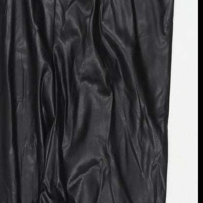 Womens UK Size 18 Marks and Spencer Regular Fit Cropped Black Trousers