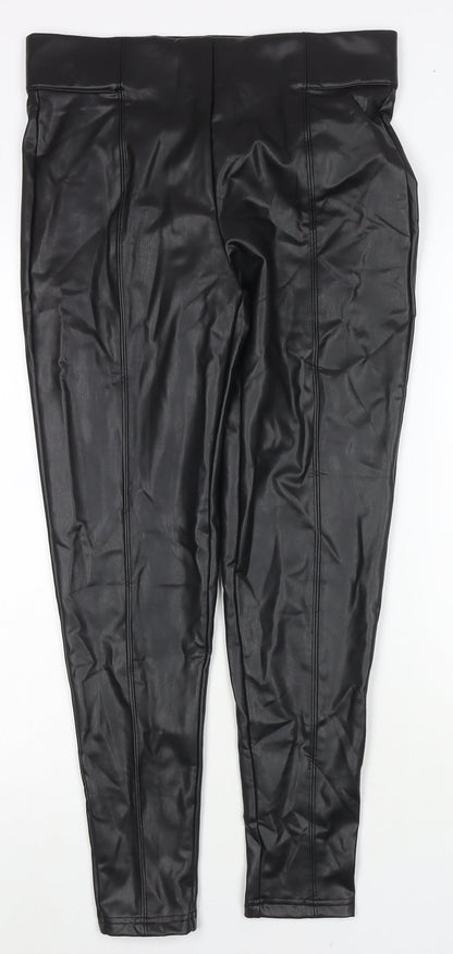 Womens UK Size 14 Marks and Spencer Regular Fit Pedal Pusher Black Trousers