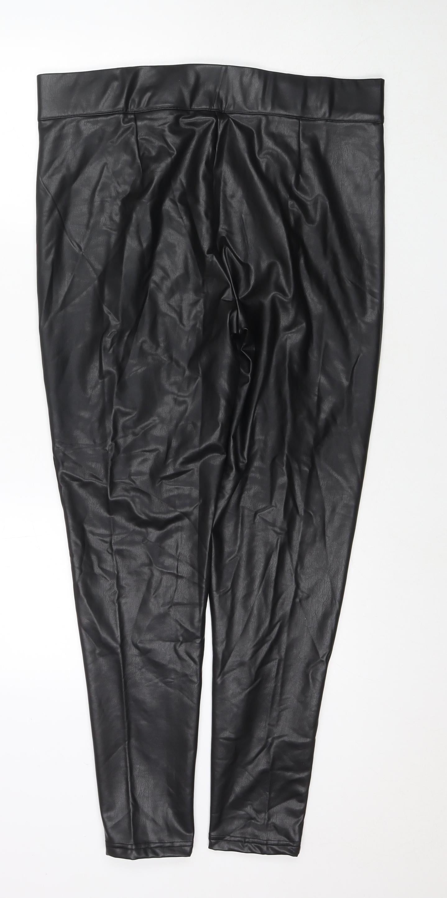 Womens UK Size 18 Marks and Spencer Regular Fit Pedal Pusher Black Trousers