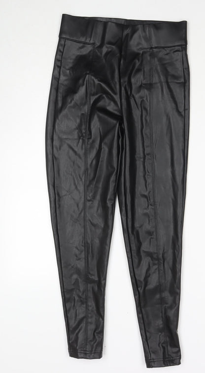 Womens UK Size 8 Marks and Spencer Regular Fit Pedal Pusher Black Trousers