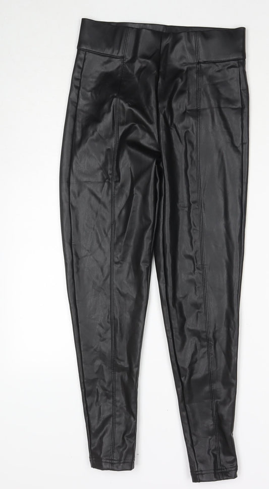 Womens UK Size 8 Marks and Spencer Regular Fit Pedal Pusher Black Trousers