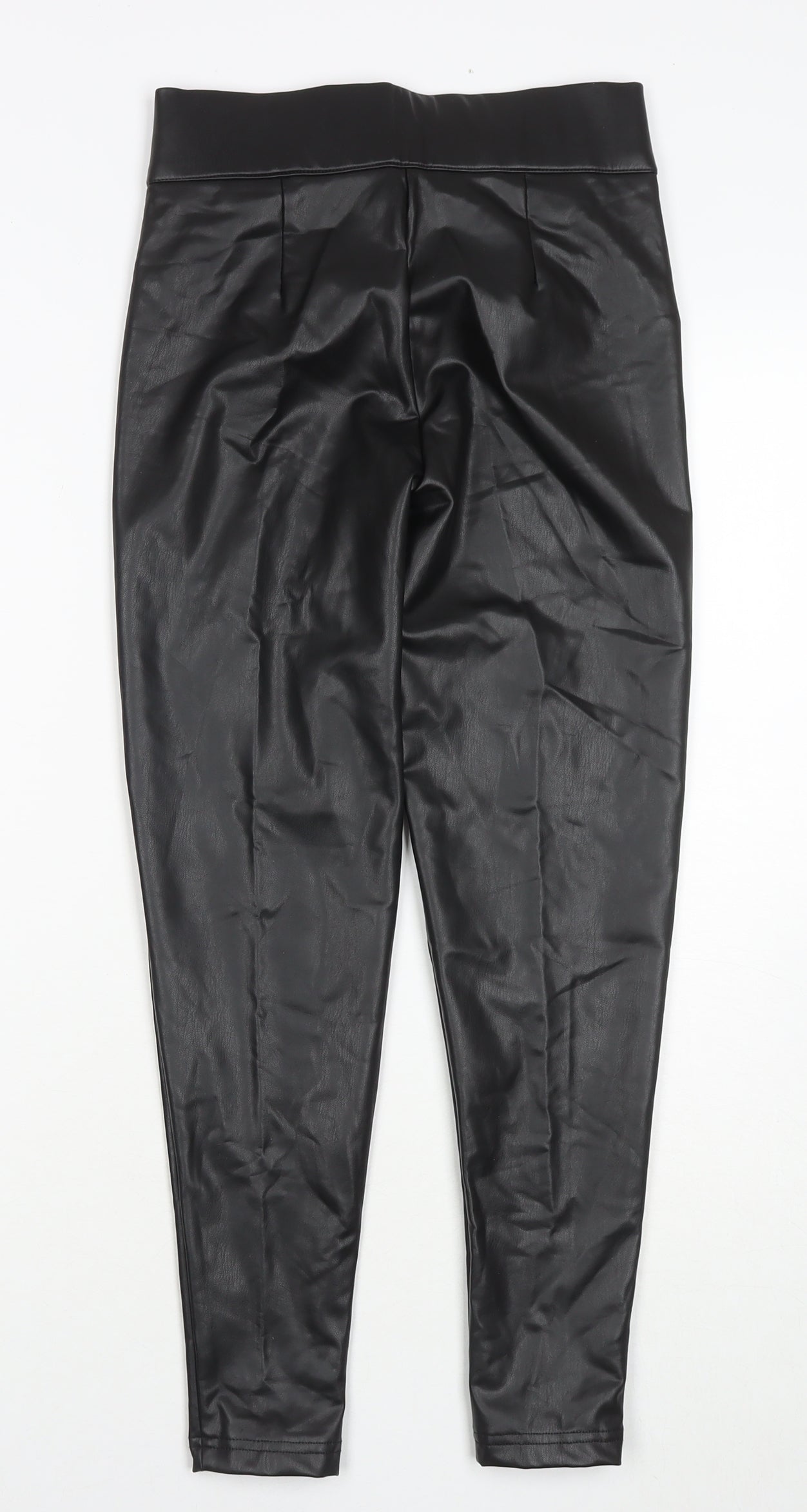 Womens UK Size 8 Marks and Spencer Regular Fit Pedal Pusher Black Trousers