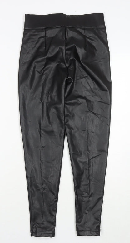 Womens UK Size 8 Marks and Spencer Regular Fit Pedal Pusher Black Trousers